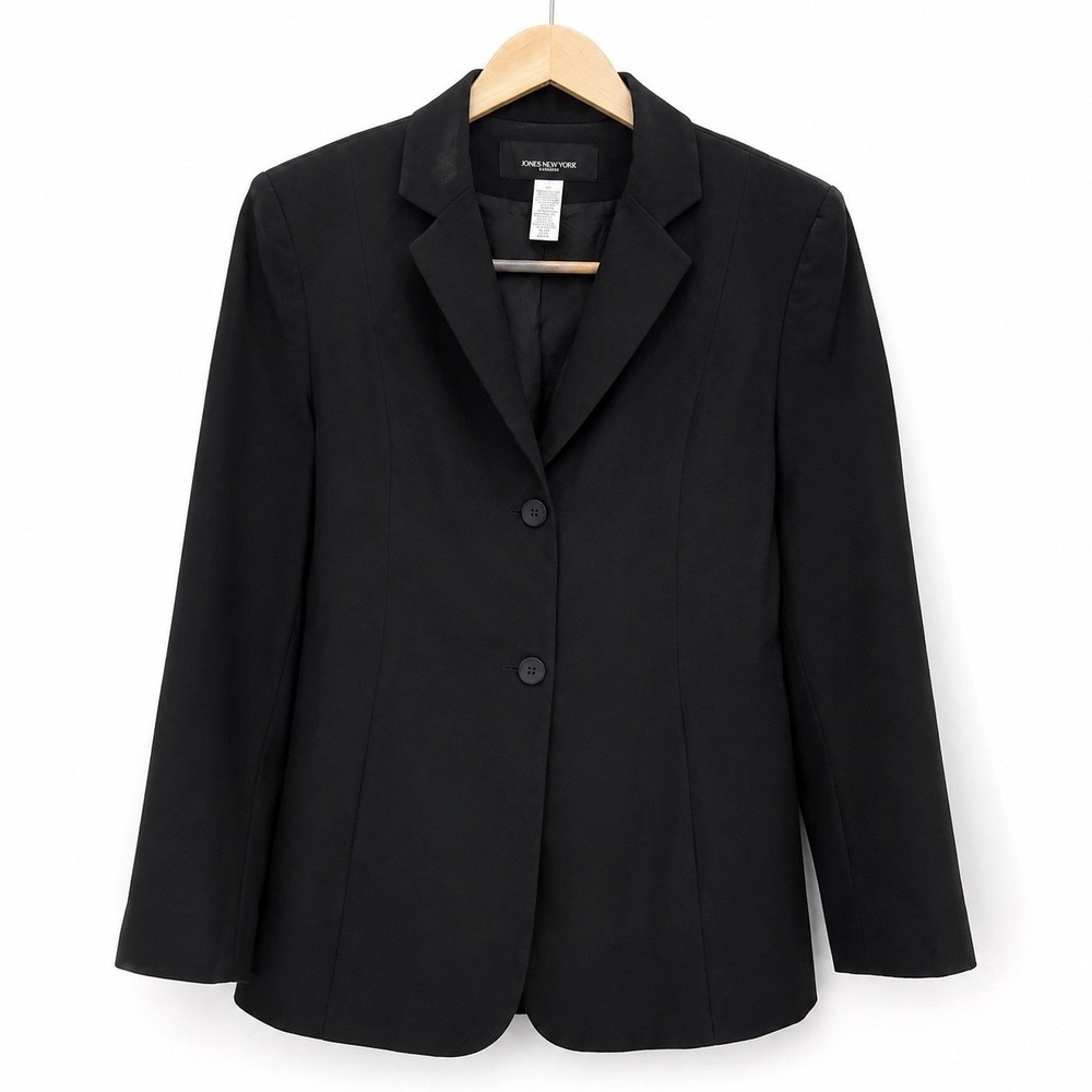 Jones New York Platinum Black Classic Women's Blazer Size 10